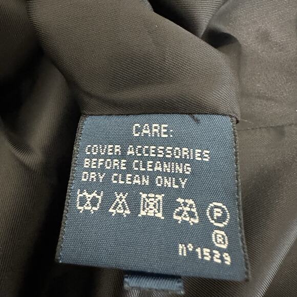 Ralph Lauren Y2K Blazer Women Size 14 Italy Silk Lapel Black Jacket Quiet Luxury - Picture 10 of 11